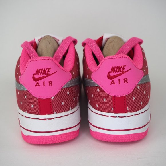 Nike Air Force 1 GS Girls Shoes Dark Red - Picture 6 of 12